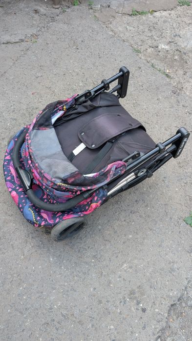 Прогулянкова коляска Ninos Mini 2 (Pink Dino) / Легка дитяча коляска