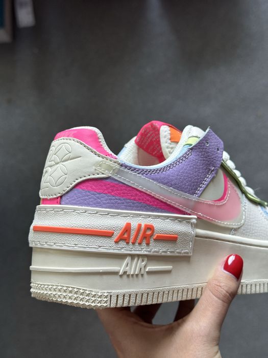 Нові кросівки Nike Air Force 1 Shadow Pale Ivory натуральна шкіра ТОП якість! РОЗПРОДАЖ складу взуття! Розміри 36,37,38,39