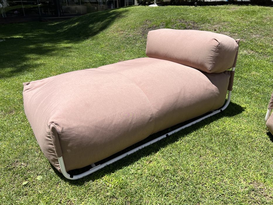 Pufe-sofá modular com encosto 100% exterior  Kave Home