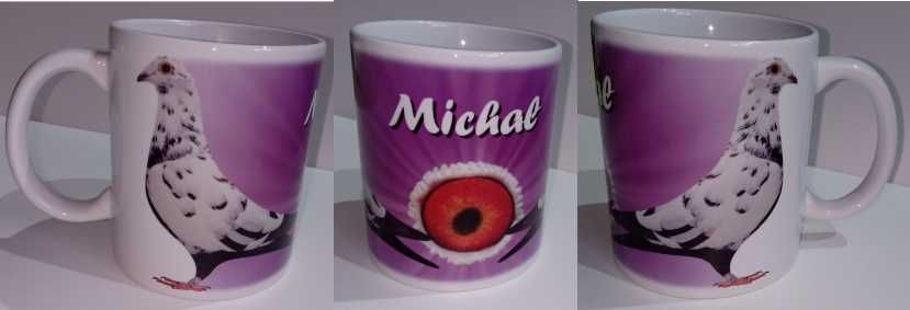 Kubek z gołębiami dla hodowcy