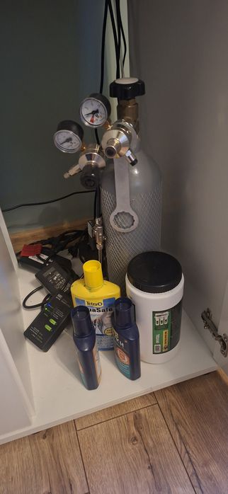 Akwarium juwel 350 l rio + 2x belka helialux + co2 oraz dodatkowa butla + filtr ro invital advance