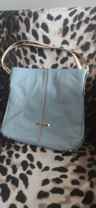 Pojemna torba torebka do ręki Anne Klein groszki