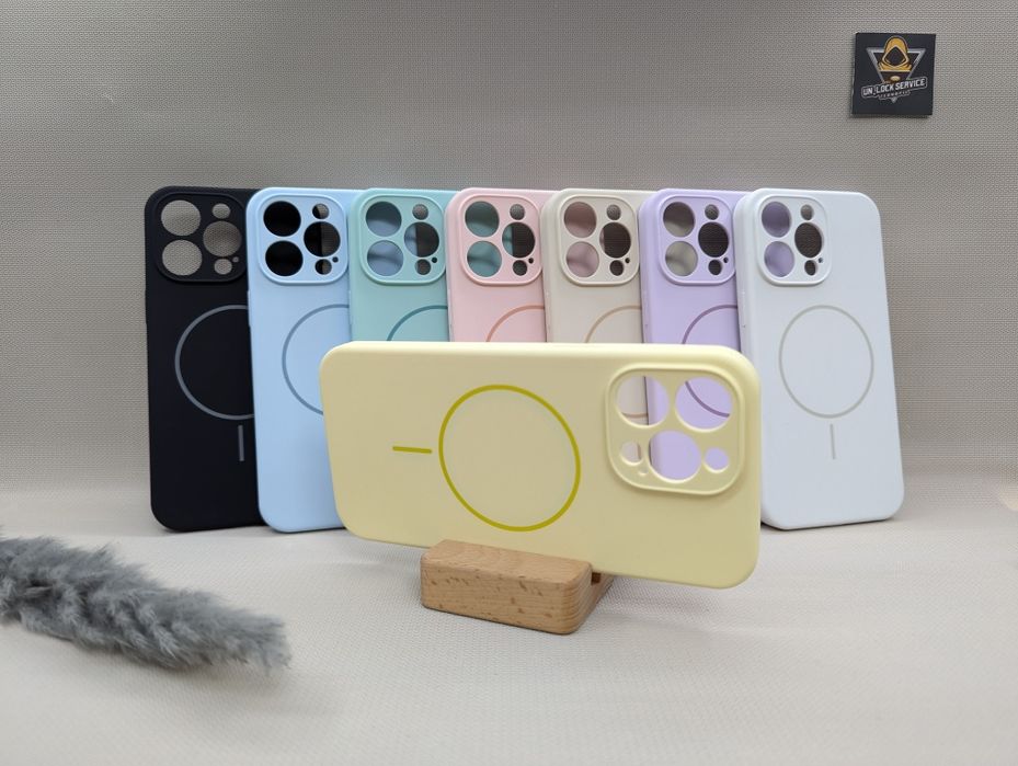 ТОП Iphone 15 Pro Max MagSafe Противоударный чехол Софт Тач микрофибра