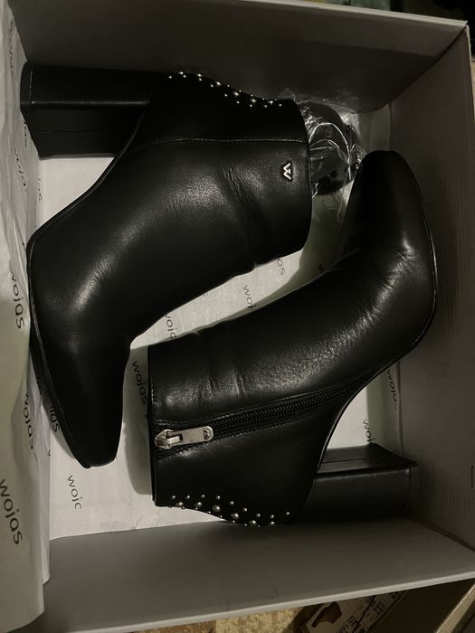 Botki Wojas skóra naturalna