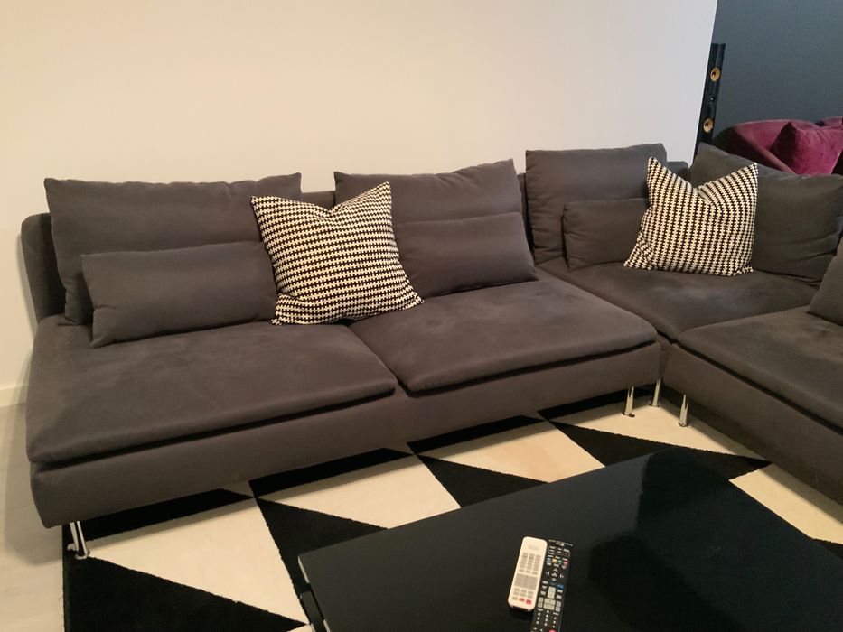 Sofá Modular Cinzento com 9 Lugares