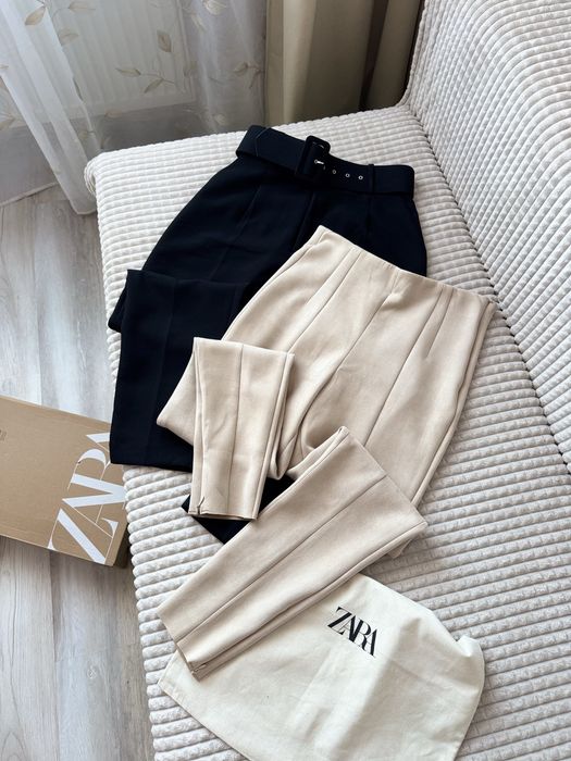 Брюки чорні ZARA 36/S /легінси бежеві лосини 38/M mex.28 zara