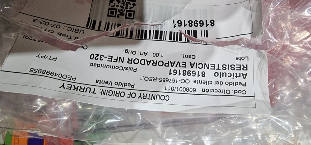 Resistencia evaporador frigorifico teka nfe320