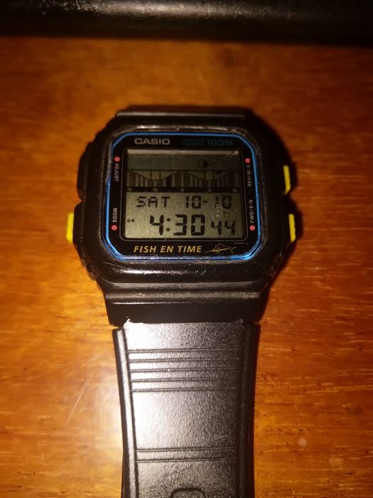 Рыбацкие часы, раритет, Casio Fish en time FT-100W Casio Marlin