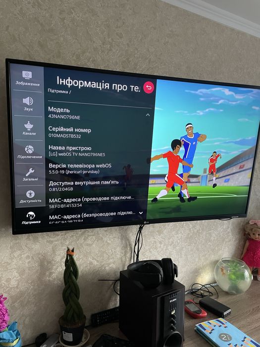 Продам телевізор LG 43NANO796NE  Smart Tv 4K
