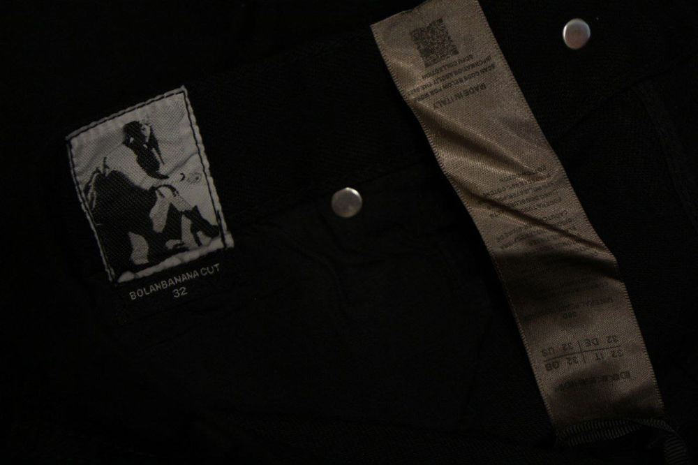 Джинсы клеш черные Rick Owens bolan black flared jeans