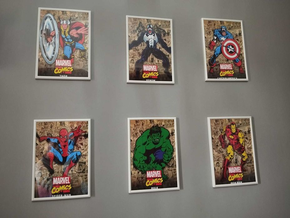 Conjunto 6 Quadros Marvel Banda Desenhada435685434129141761
