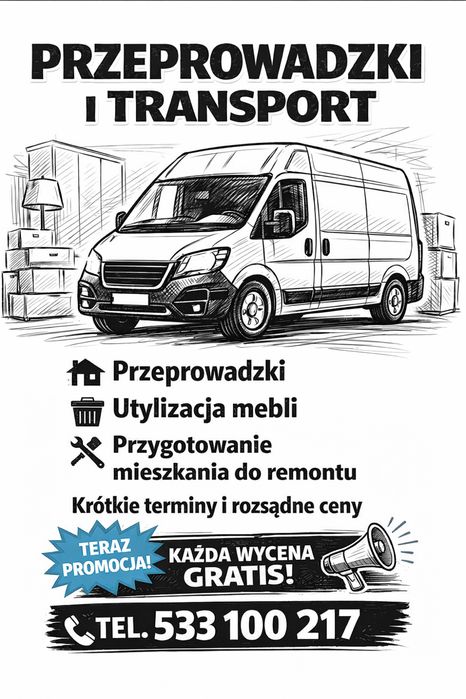 Przeprowadzki transport busem Węgorzewo i okolice