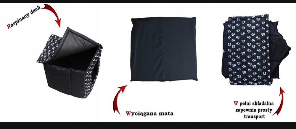 Buda materiałowa dla psa