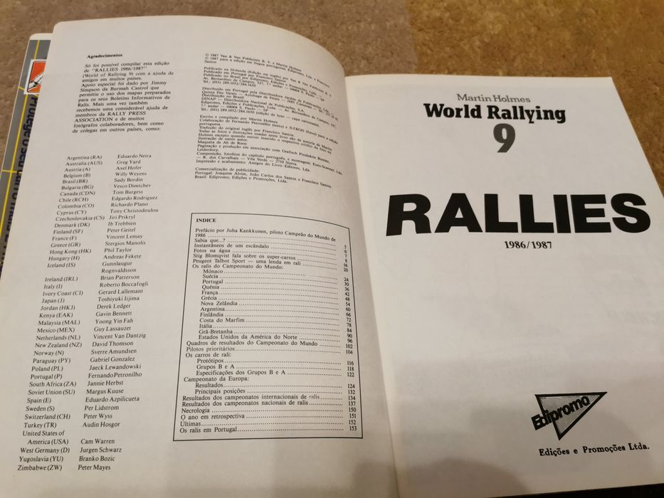 Anuário Rali 1986 - Martin Holmes