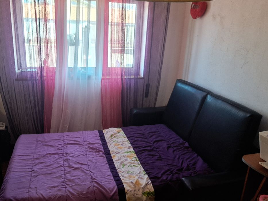Sofá-Cama pele preto