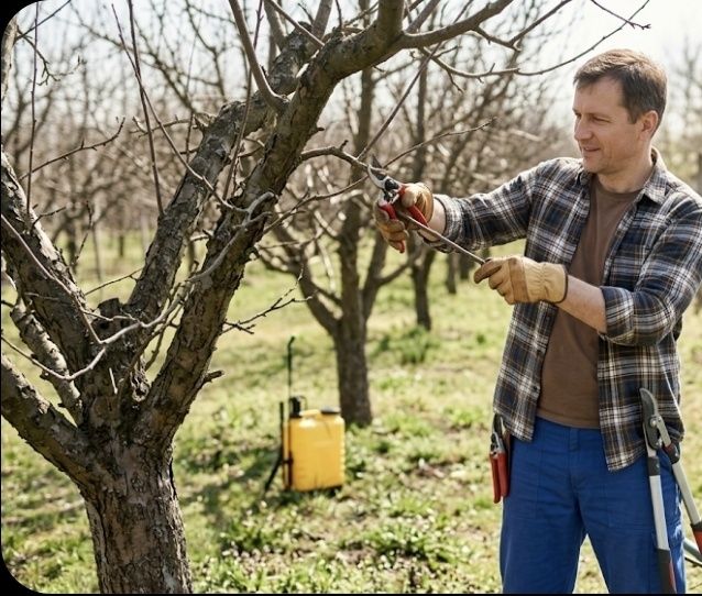 Обрізка дерев, догляд за садом