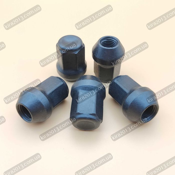 Гайка колесная М12x1,5х34мм черная Ключ 19 Mazda Hyundai Kia Chevrolet
