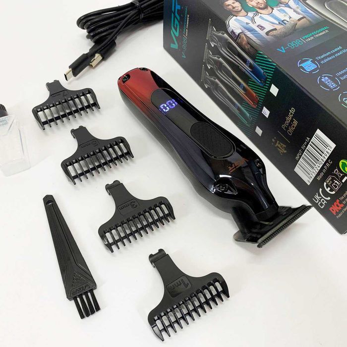 Професійна машинка для стрижки, триммер VGR з насадками, електробритва