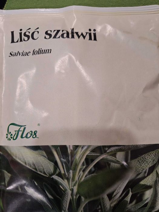 Zioła, herbatka liść szałwi