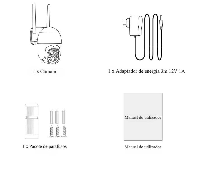 Câmara IP ‼️ WiFi / Sem Fios ‼️ Zoom Digital 5x ‼️ Visão Noturna Cores