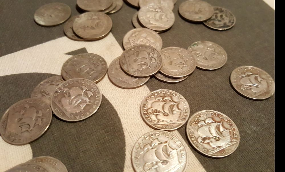 Moedas 5 escudos prata