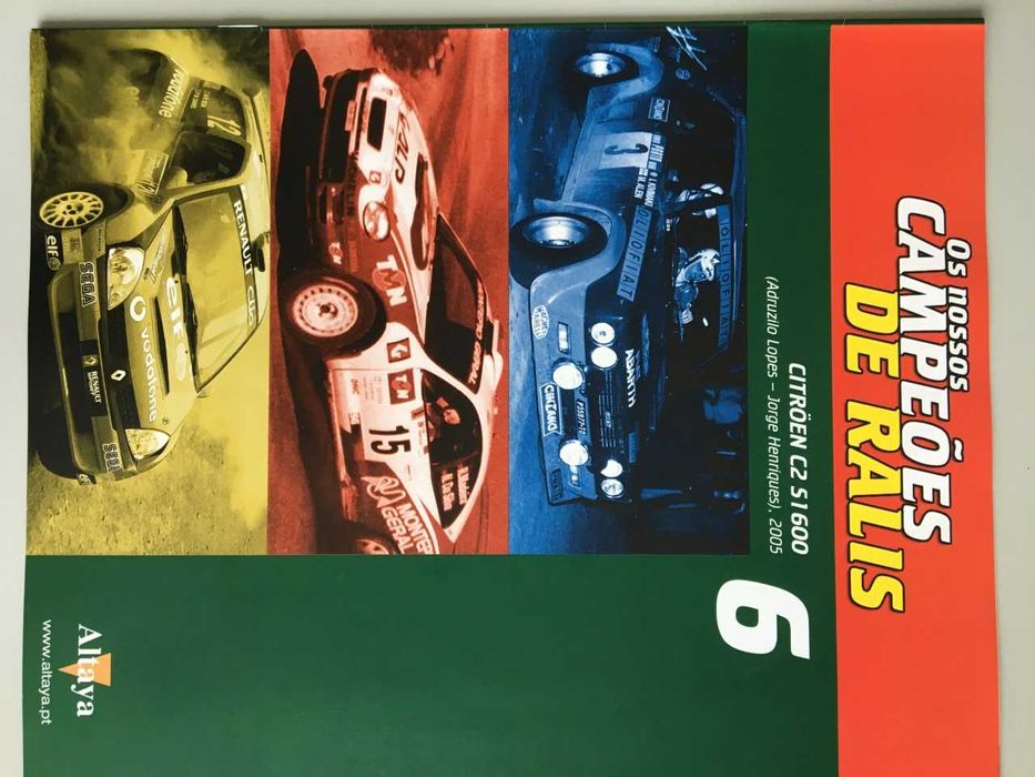 Lote de 19 fascículos Altaya da coleção Os nossos campeões de ralis