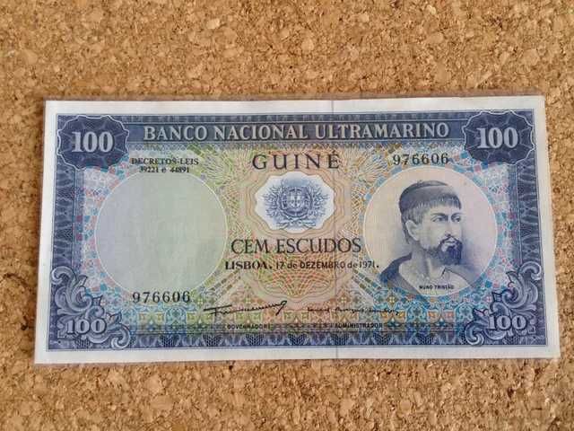 Nota Guiné 100 escudos 1971