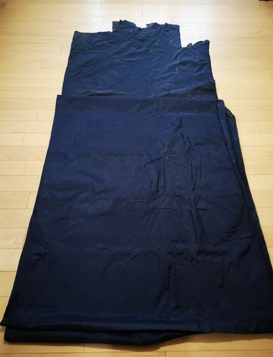 Тканина нейлонова цупка синя для пошиву курток 750х150см