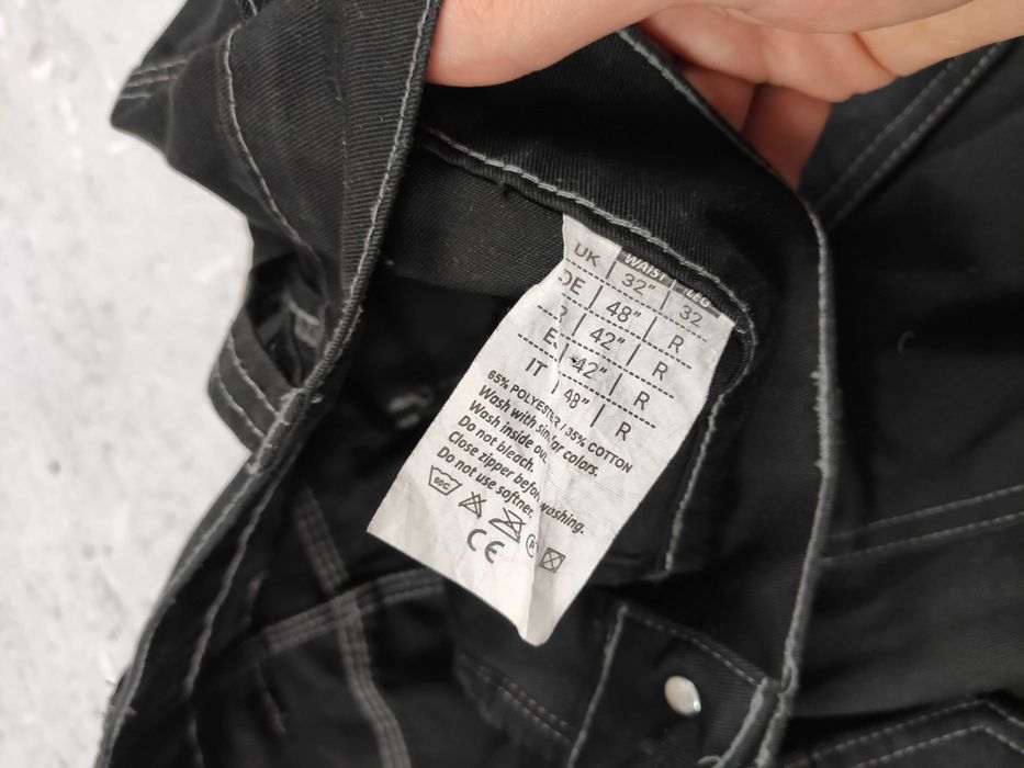 Spodnie robocze MS9 męskie czarne bojówki r. 32
