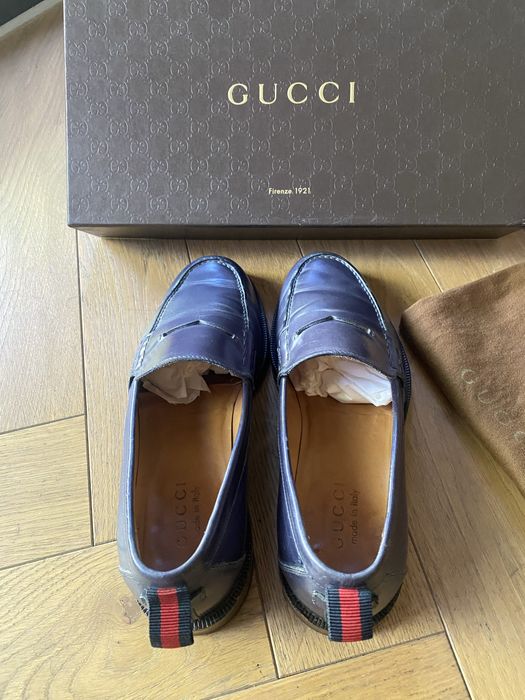 Gucci buty loafer, skarpetki