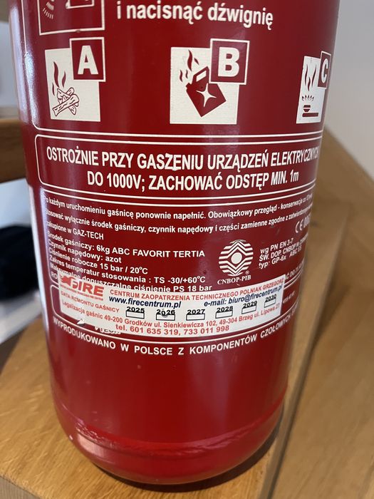 Gasnice 6 kg abc