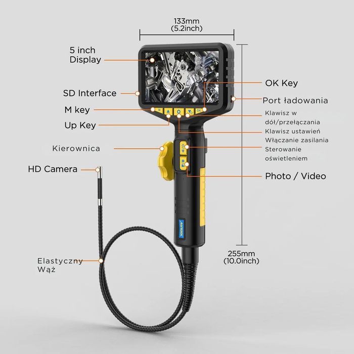 ENDOSKOP kamera Inspekcyjna 210 Autool SVB305 Lcd