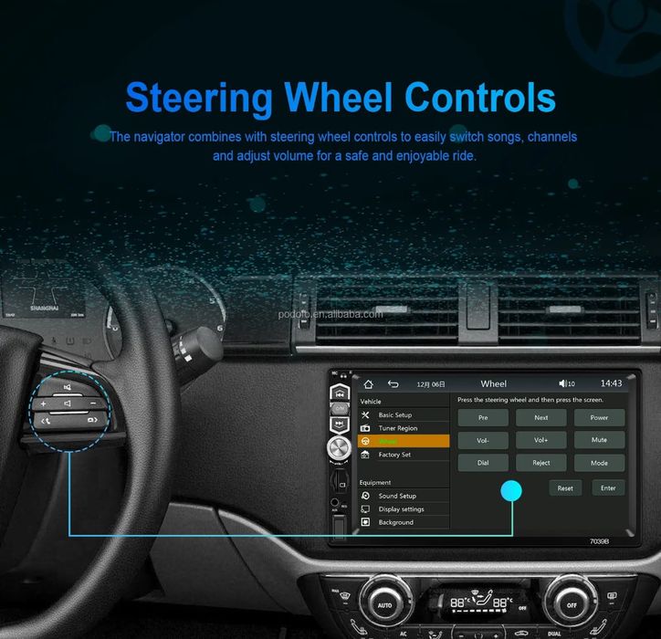 Rádio 1din 7 polegadas 7039B com Carplay sem fios USB BT FM Micro NOVO
