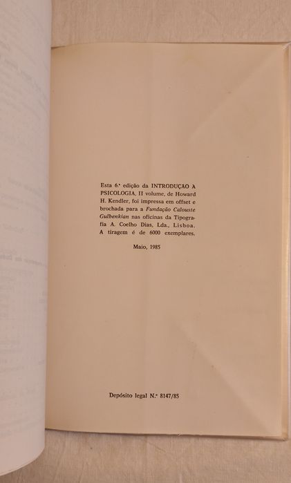 Introdução à Psicologia - volume II