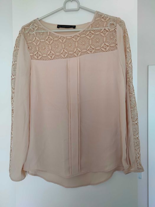 Bluzka cielista ZARA szyfonowa 36/S