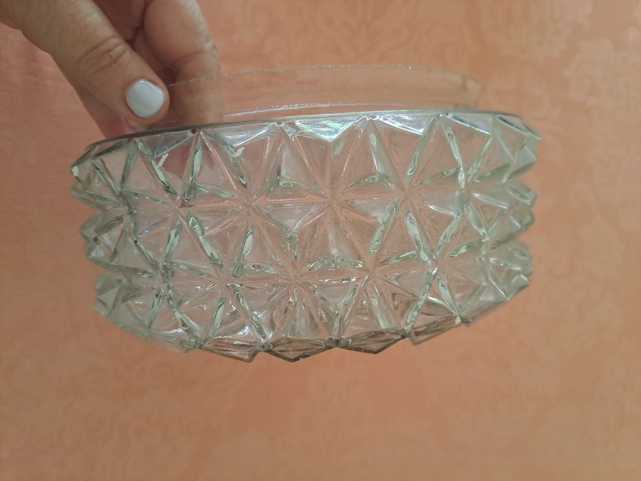 Globo de candeeiro antigo em vidro trabalhado