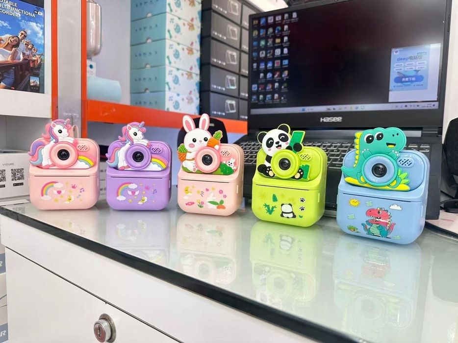 Дитячий фотоапарат з миттєвим друком, з милими звірюшками