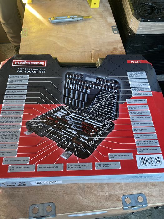 Набір інструментів Haisser 70234 1/2" 3/8" 1/4" 216 предметів