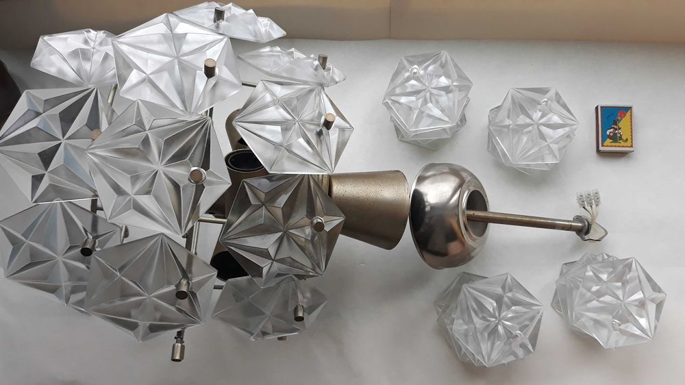 Большая люстра светильник кристал хрустальная ссср