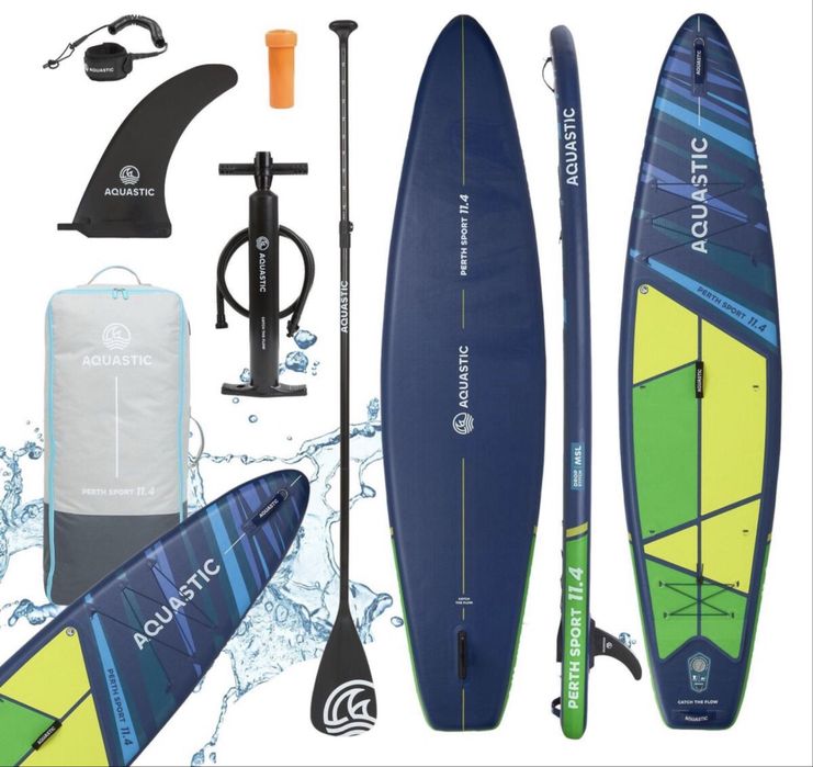 Надувна SUP-дошка AQUASTIC Perth Sport 11’4” MSL, комплект для сапбордингу