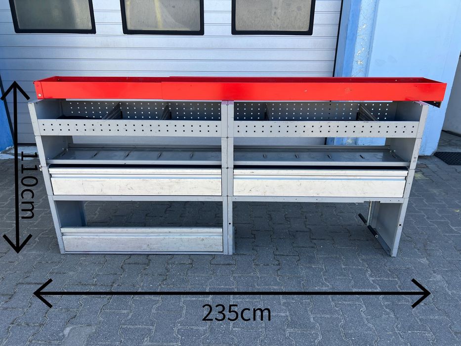 WURTH Zabudowa serwisowa warsztatowa regały szafa na busa 235x110x38