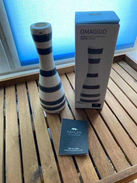 Kähler omaggio подсвечник в чёрную полоску (новый)