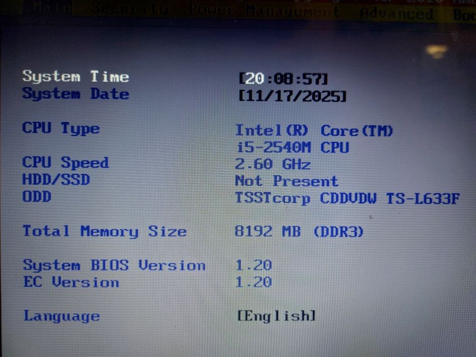 Toshiba Satellite C660-1QC Laptop na części I5 2540M 8GB RAM