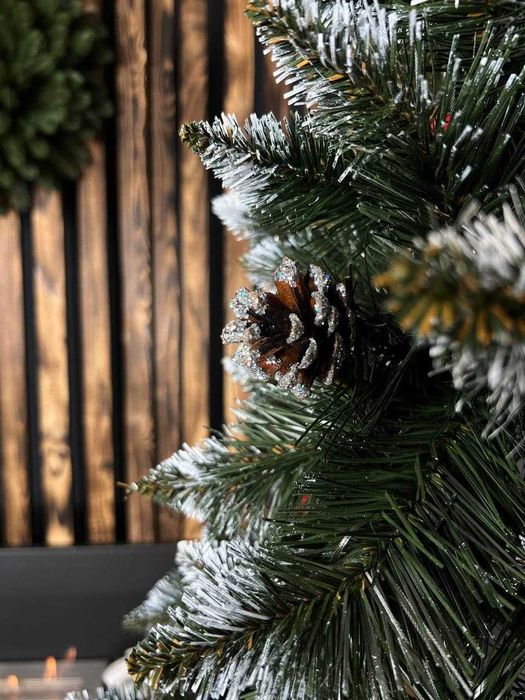 Штучна ялинка Елітна з Шишками, искусственная елка с шишками, різдвяна