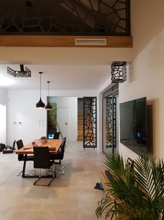 Balustrada wycinana , ażurowa, laserowa z blachy -nowoczesna design