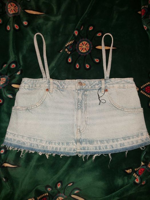 Zara krotki top S jeans