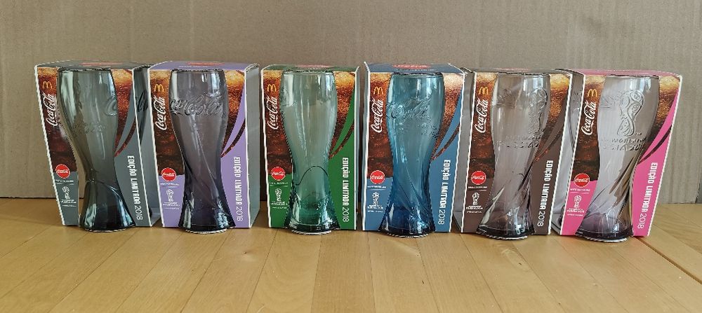Coleção de copos McDonald's Edição Limitada 2018