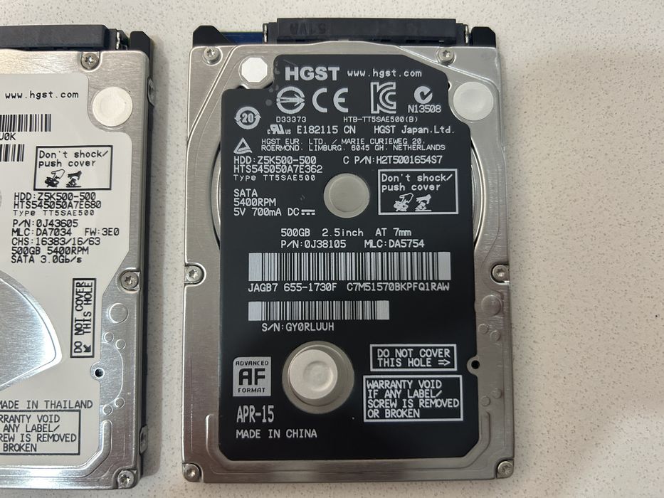 Discos rigidos 2.5” de 500Gb