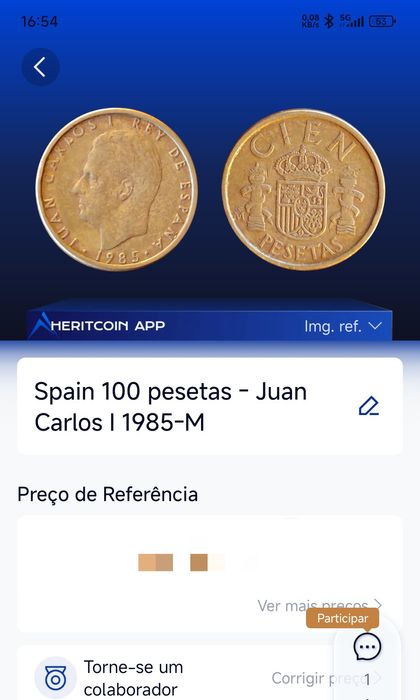 2 moedas de Espanha