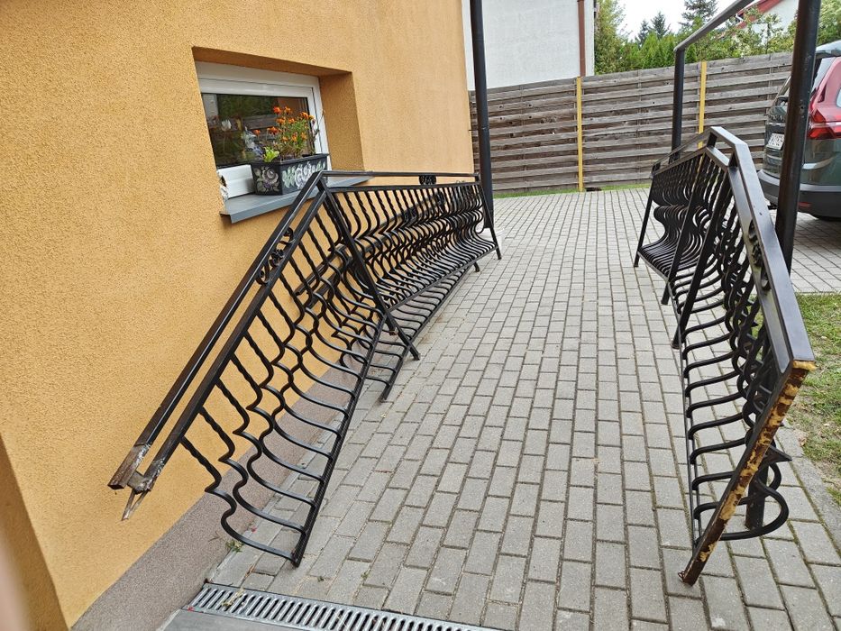 Balustrada schodowa stalowa 3 elementy